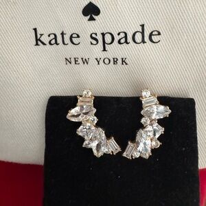 Kate Spade Gold Tone Crystal Earrings